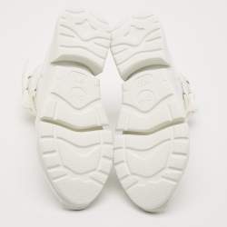 ممل وكة مسبقًا Chloe White Leather Sonnie High Top Sneakers Size 41