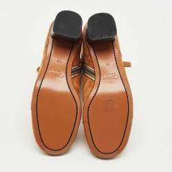 مملوكة مسبقًا Chloe Brown Suede Lexie Ankle Length Boots Size 36