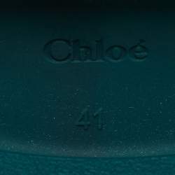 Pre Owned Chloé Green Rubber Betty Rain Boots Size 41