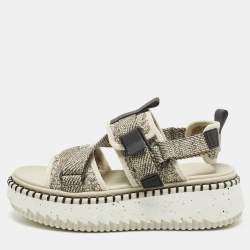 مملوكة مسبقًا Chloé Lilli Size 39 Multicolor Fabric Slingback Sandals