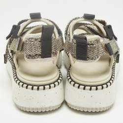 مملوكة مسبقًا Chloé Lilli Size 39 Multicolor Fabric Slingback Sandals