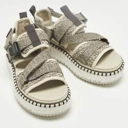 مملوكة مسبقًا Chloé Lilli Size 39 Multicolor Fabric Slingback Sandals