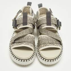 مملوكة مسبقًا Chloé Lilli Size 39 Multicolor Fabric Slingback Sandals