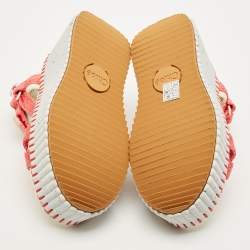 Pre Owned Chloe Nama Size 38 Multicolor Fabric Wedge Sandals