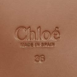 م ملوكة مسبقًا Chloe Kacey Size 36 Brown Woven Leather Flat Sandals