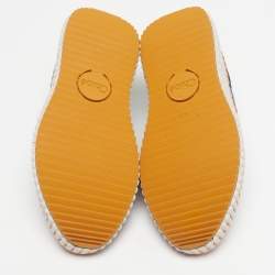 Pre Owned حذاء رياضي كلوي نما قماش محبوك متعدد الألوان وسويدي بأربطة مقاس 39