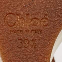 مملوكة مسبقًا Chloé Size 39.5 Brown Leather Wedge Sandals