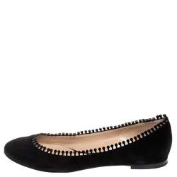 Pre Owned Chloe Black Suede Ballet Flats Size 39.5