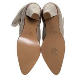 Pre Owned Chloe Beige Soft Leather Ankle Boots Size 40