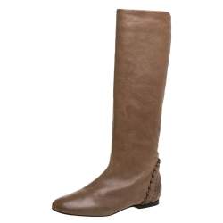 مملوكة مسبقًا Chloe Brown Leather Knee Length Boots Size 40