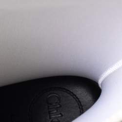 Pre Owned Chloe Grey Rubber Block Heel Mid Calf Boots Size 40