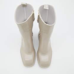 Pre Owned Chloe Nomad Beige Rubber Betty Rain Boots Size 39