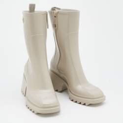 Pre Owned Chloe Nomad Beige Rubber Betty Rain Boots Size 39