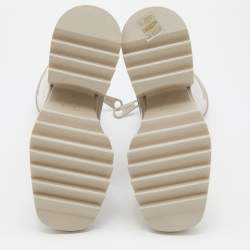 Pre Owned Chloe Nomad Beige Rubber Betty Rain Boots Size 39