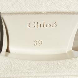 Pre Owned Chloe Nomad Beige Rubber Betty Rain Boots Size 39