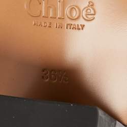 Pre Owned Chloe Burgundy Leather and Suede Rylee Ankle Boots Size 36.5