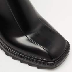 Pre Owned Chloe Black Rubber Betty Rain Boots Size 39