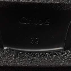 Pre Owned Chloe Black Rubber Betty Rain Boots Size 39