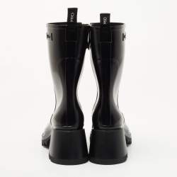 Pre Owned Chloe Black Rubber Betty Rain Boots Size 39