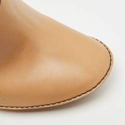 Pre Owned Chloe Tan Leather Slingback Pumps Size 39