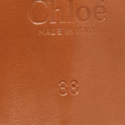Chloé Black Leather  Rony Slides Block Heel Sandals Size 38