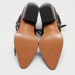 Pre Owned Chloe Brown Croc Leather Embossed Rylee Pointed Toe Boots 38