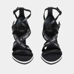 مملوكة مسبقًا Chloe Leather Ankle Strap Sandals 36