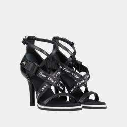 مملوكة مسبقًا Chloe Leather Ankle Strap Sandals 36