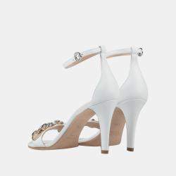Pre Owned Chloe Leather Embellished Open Toe Ankle Strap Sandals 39