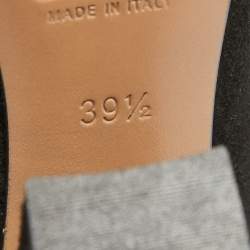 Pre Owned حذاء بوت كلوي سويدي أسود برباط مقاس 39.5