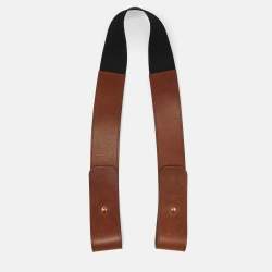 Chloe Brown Leather and Elastic Band Waist Belt