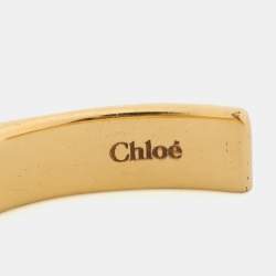 Chloe Gold Tone Open Cuff Bracelet