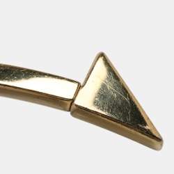 Chloe Gold Tone Metal Open Cuff Bracelet