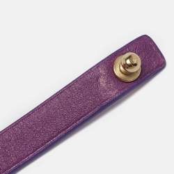 Chloe Bow Leather Gold Tone Bracelet