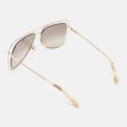 Chloe Gold Tone Gradient CE130S Poppy Oversized Sunglasses