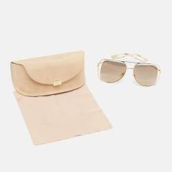 Chloe Gold Tone Gradient CE130S Poppy Oversized Sunglasses
