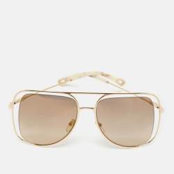 Chloe Gold Tone Gradient CE130S Poppy Oversized Sunglasses