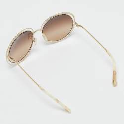 Chloe Brown/Gold Gradient CE114St Carlina Frame Round Sunglasses