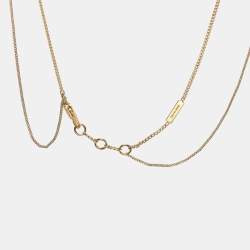 Pre Owned Chloé Gold Tone Metal Double Strand Ring Necklace