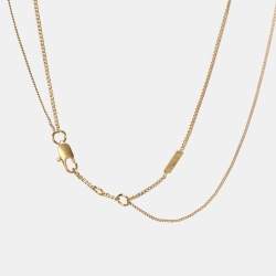 Pre Owned Chloé Gold Tone Metal Double Strand Ring Necklace