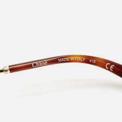 Pre Owned Chloe Brown/Gold CE146S Tally Geometric Sunglasses