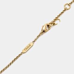 Chloé Bag Enamel Gold Tone Necklace