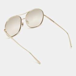 Chloe Gold Tone/Beige Gradient CE128S Nola Oversized Sunglasses