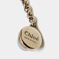 Chloé Moonstone Amazonite Gold Tone Drop Earring