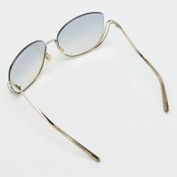 Pre Owned Chloe Silver Tone/Grey Gradient CE125S Milla Oversized Sunglasses