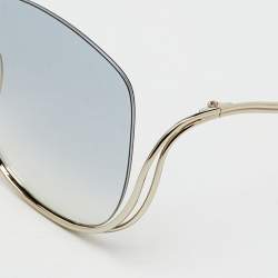 Pre Owned Chloe Silver Tone/Grey Gradient CE125S Milla Oversized Sunglasses