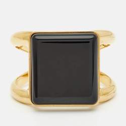 Pre Owned Chloé Resin Gold Tone Bracelet