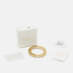 Pre Owned Chloé Resin Gold Tone Bracelet