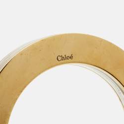 Pre Owned Chloé Resin Gold Tone Bracelet