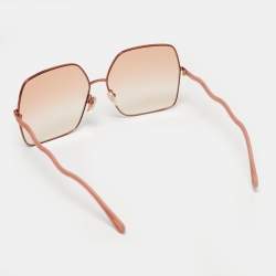 Pre Owned Chloé Peach Gradient CH0054S Oversized Sunglasses